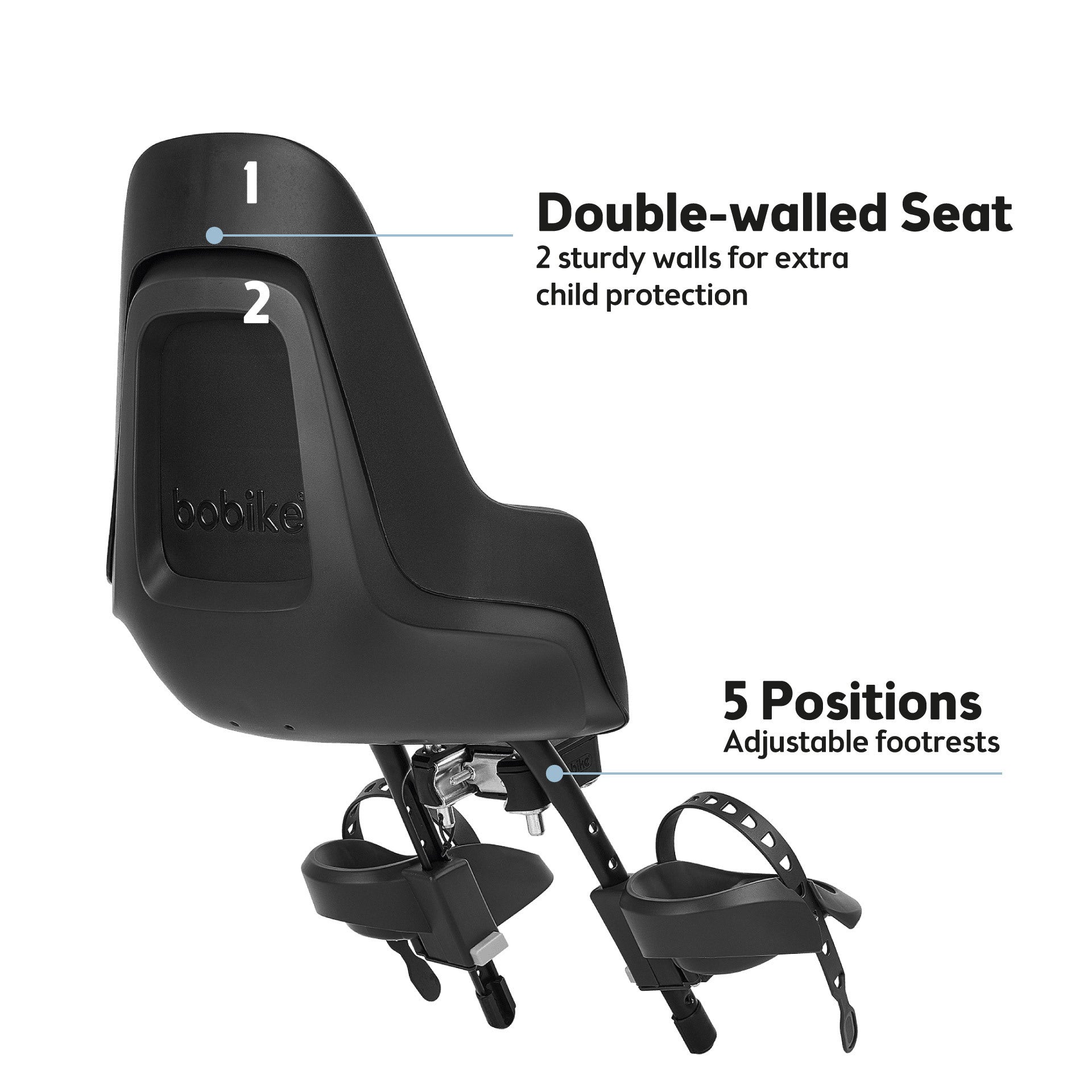 Siège enfant - Fatbike - Avant - Jusqu'à 3 ans