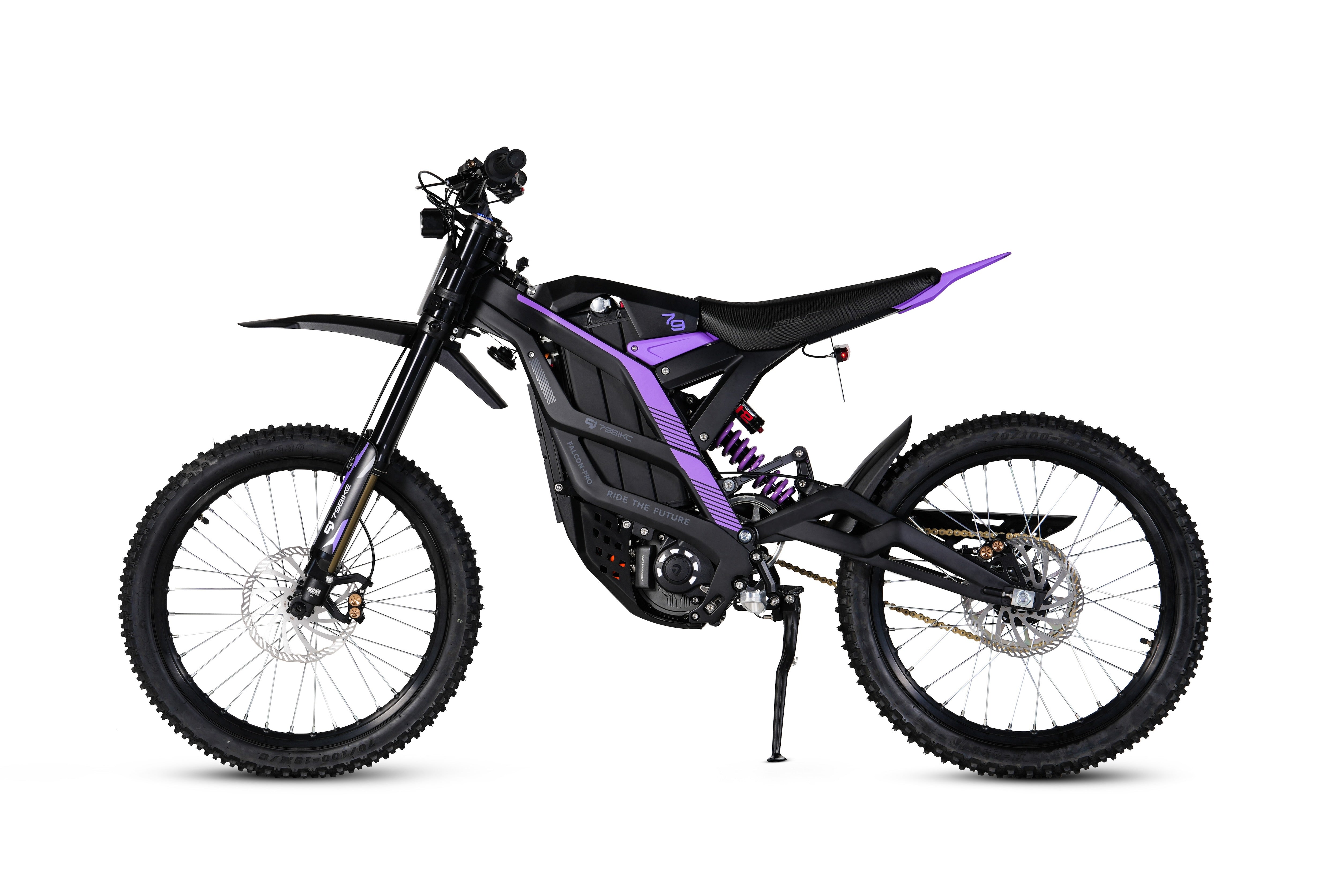 Super Deal! Kick&Move Falcon Pro e-Dirtbike 2025 - Zwaart/Paars