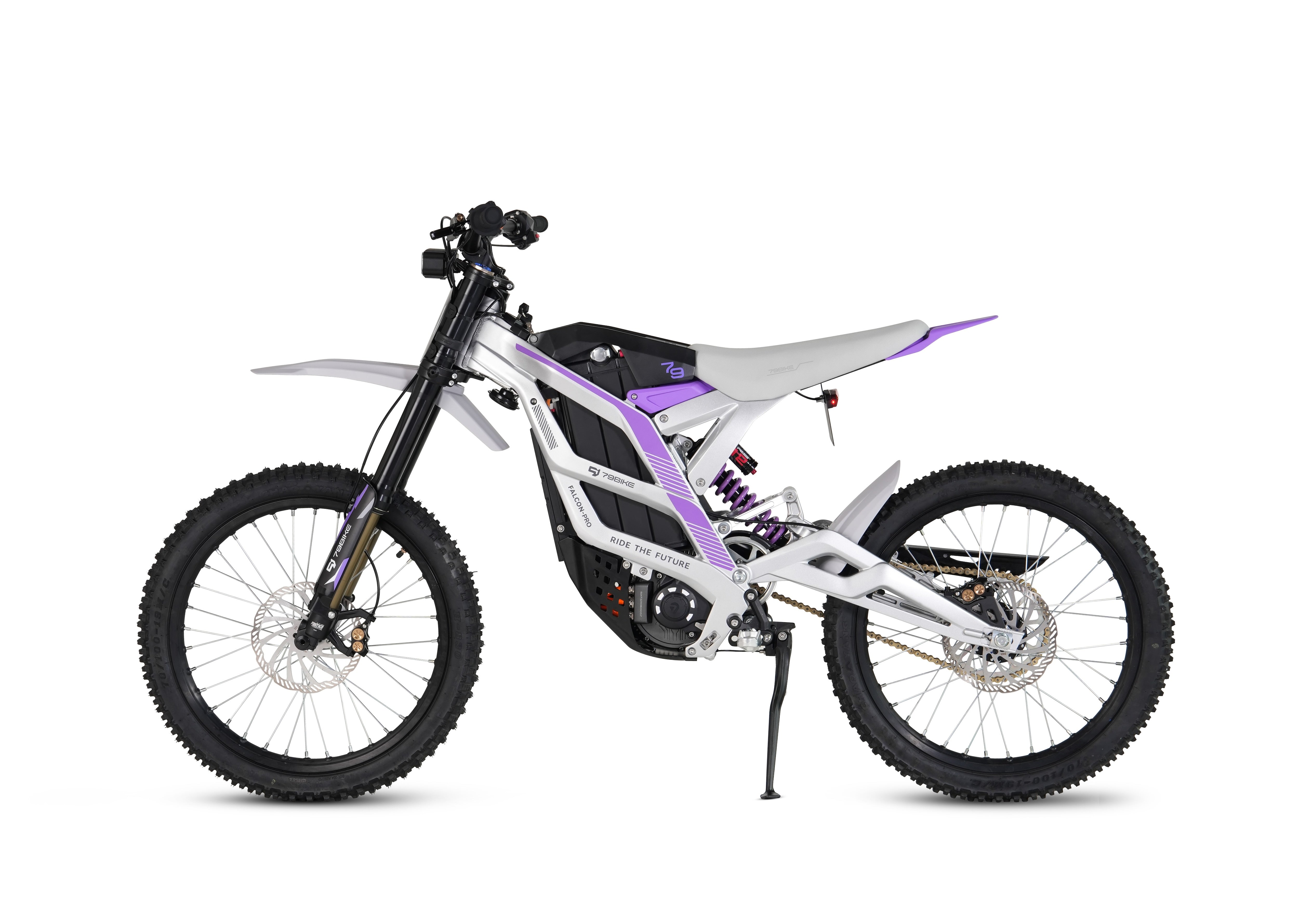 Super Deal! Kick&Move Falcon Pro e-Dirtbike 2025 - Zilver/Paars