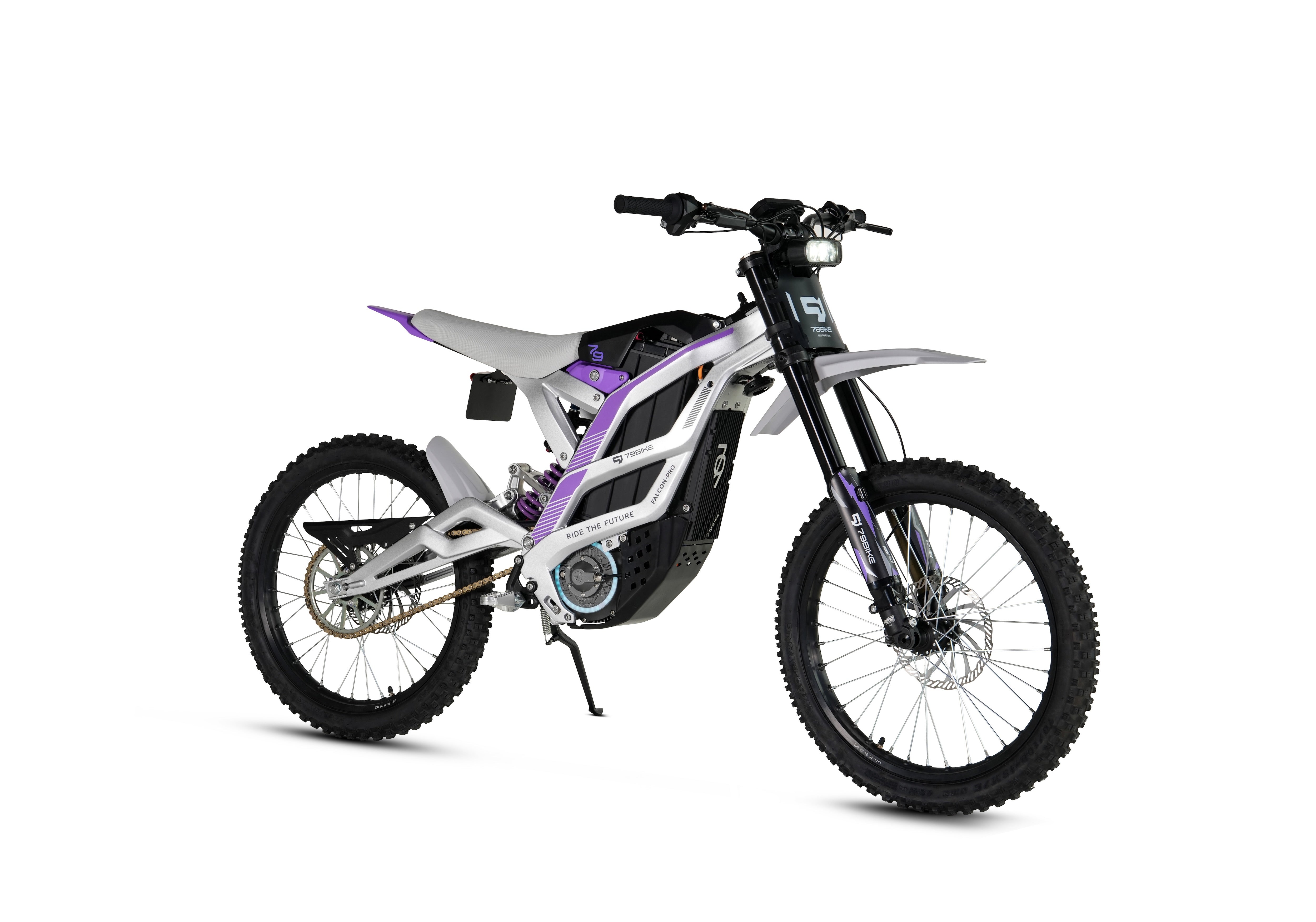 Super Deal! Kick&Move Falcon Pro e-Dirtbike 2025 - Zilver/Paars