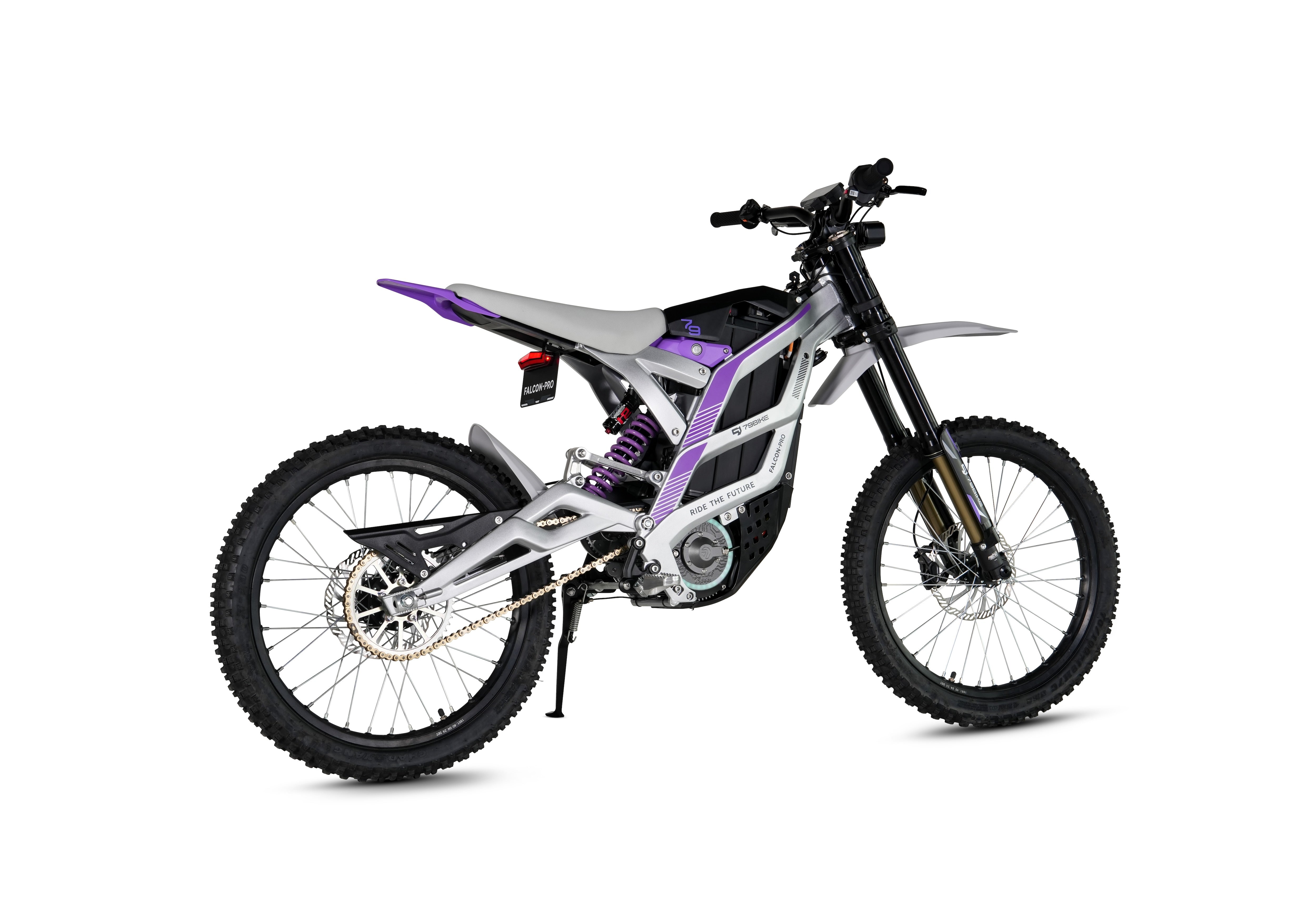 Super Deal! Kick&Move Falcon Pro e-Dirtbike 2025 - Zilver/Paars