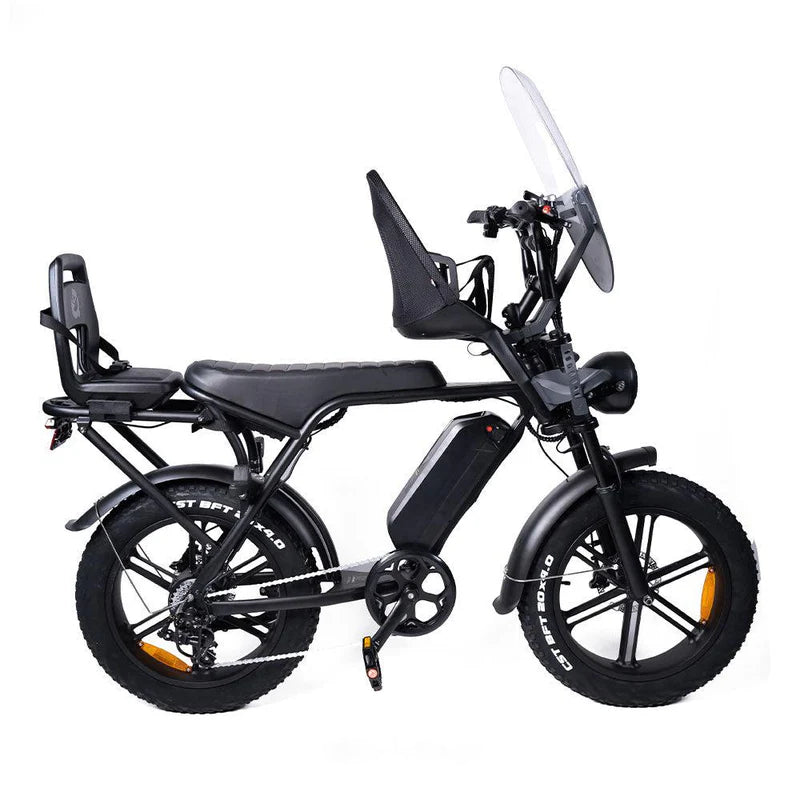 Kick&amp;Move V8.3 - Family Fatbike - Noir (tous les accessoires inclus)